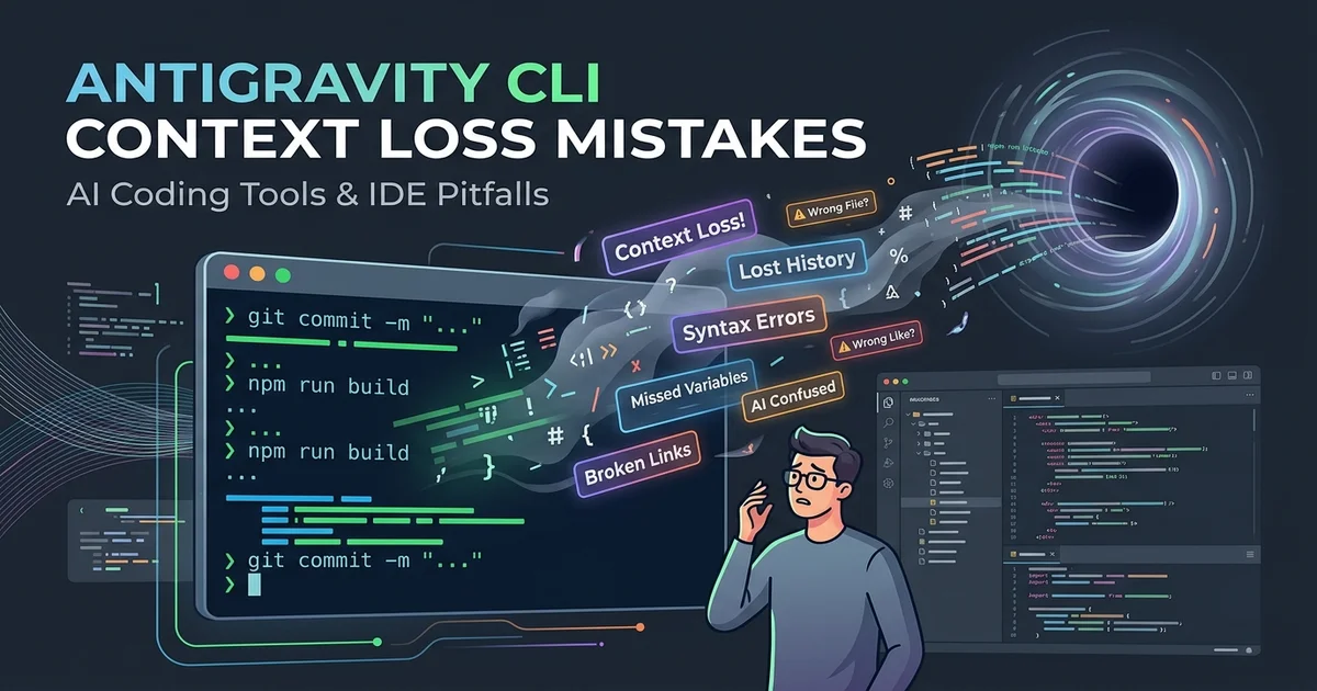 Antigravity CLI 써 봤을 때 생긴 컨텍스트 소실 문제