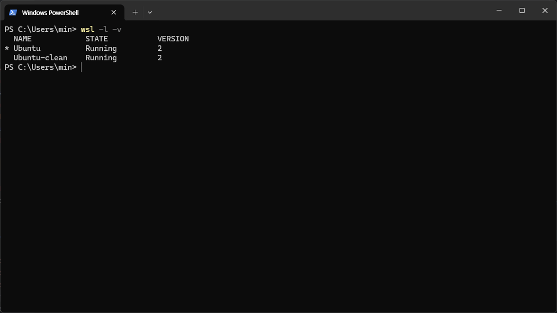 WSL Installed List