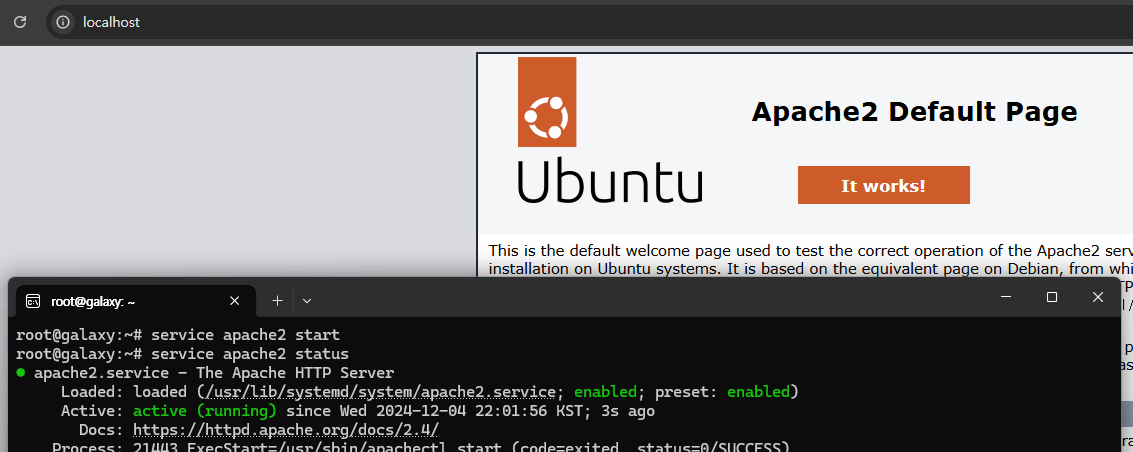 WSL Ubuntu Apache2