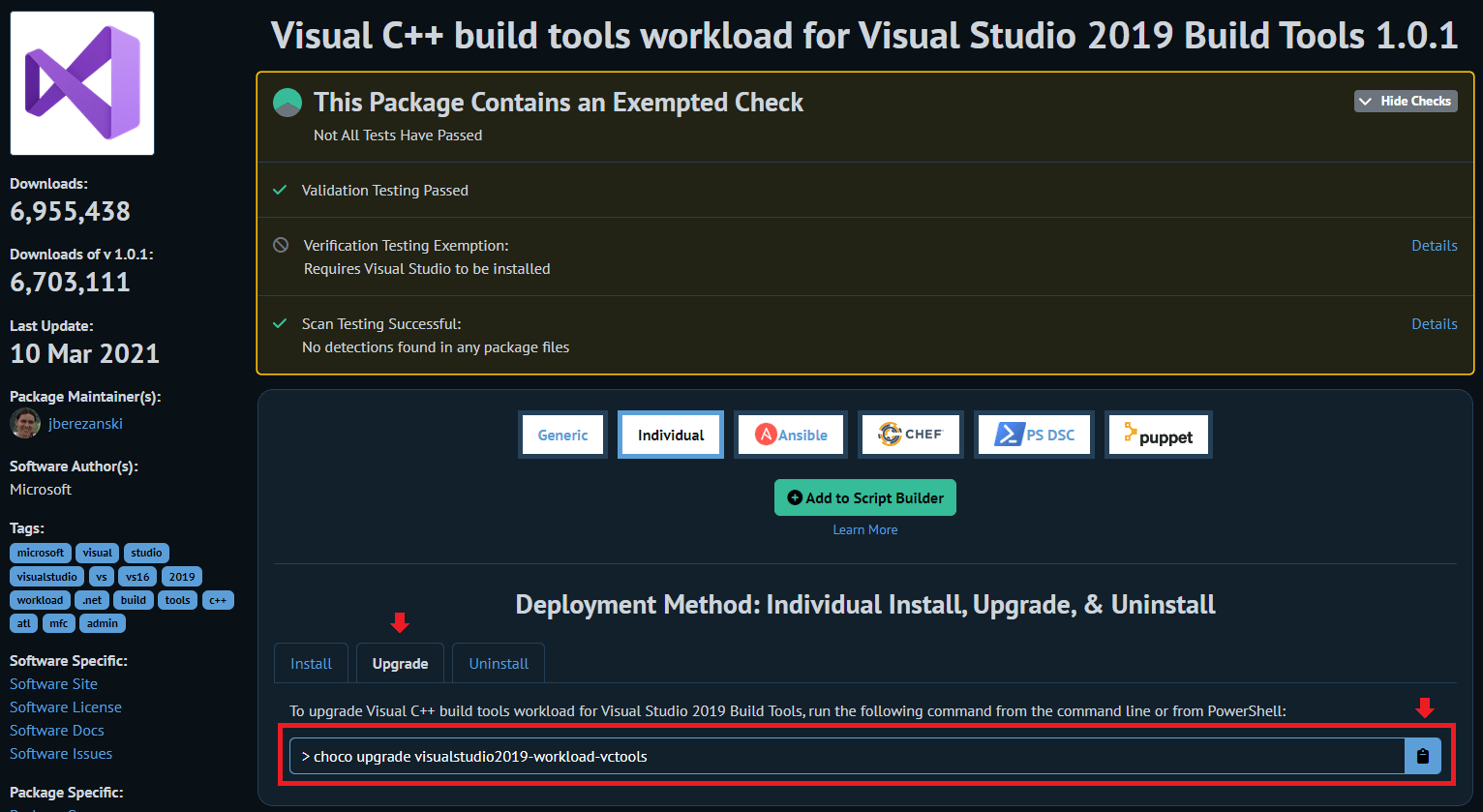 Upgrade vctools
