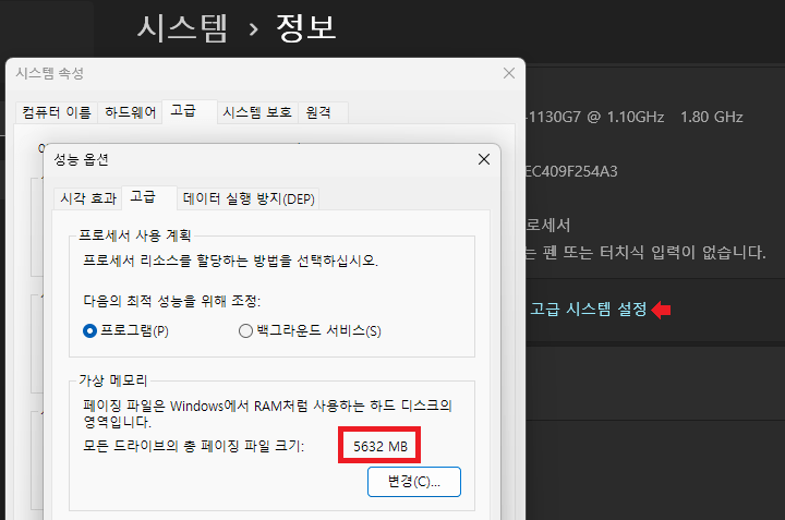 Windows 11 virtual memory